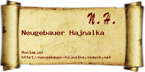 Neugebauer Hajnalka névjegykártya